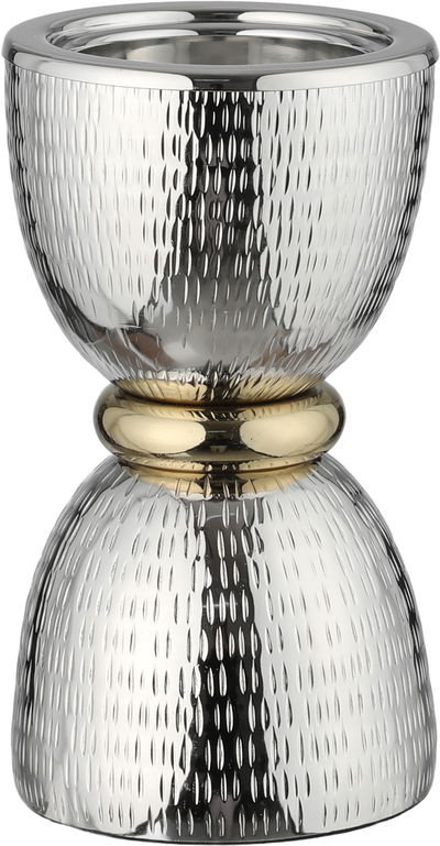 مبخرة ستانلس استيل السيف غاليري، 10.5x10.5x19.5 سم، قاعدة - فضي ذهبي product image 1