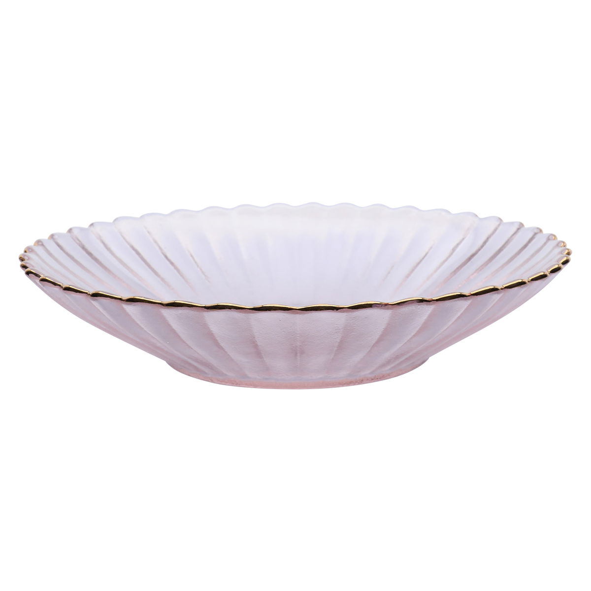 صحن زجاج السيف غاليري، 4×19 سم ، دائري - وردي فاتح product image 1