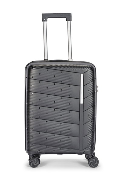 طقم شنط سفر بولي بروبيلين ليمرا، 4 مقاسات، 4 عجلات، بزاوية 360 درجة، LMA-PP508 - رمادي غامق product image 4