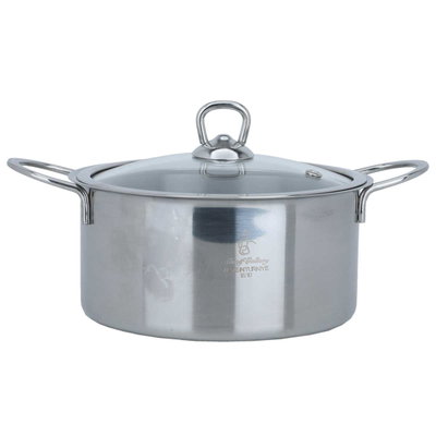 Al Saif Gallery stainless steel cooking pot, 16 cm, round - silver product image 3