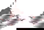 Rocky Granite Cookware Set with Glass Lid, 9 Pieces - Pink product image 1