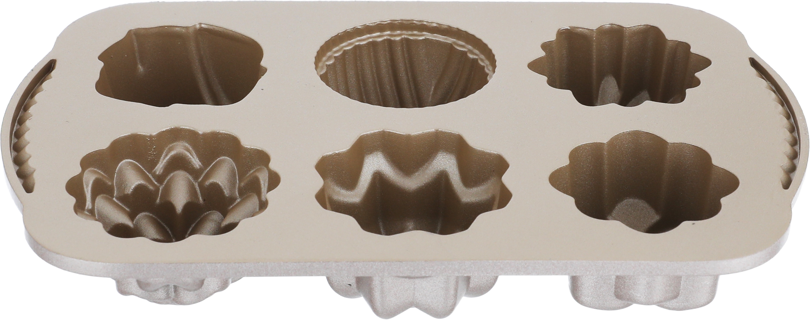 قالب كيك مافن جرانيت ماريسا لونينا، 6 خانات، 17.6x11x2.8 سم - ذهبي product image