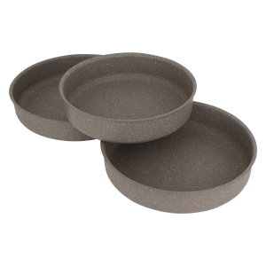 طقم صواني جرانيت السيف غاليري، 3 قطع، دائرية - بني product image 2