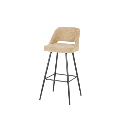 كرسي بار مودرن معدن، 100×43×43 سم، قاعدة قماش - اصفر product image 3