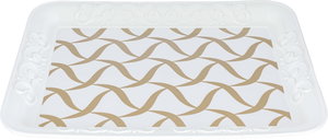 طوفرية ميلامين السيف غاليري، 45×34×4 سم، مستطيل، مزخرف بني - أبيض product image