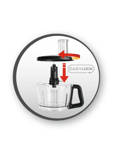 محضر طعام دابل فورس مولينكس، 1000 واط، 3 لتر، FP827E27 - رمادي اسود product image 4