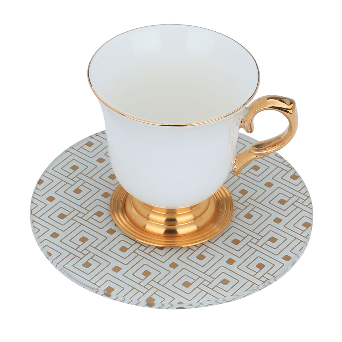 Al Saif Gallery porcelain coffee cup set, 12 pieces - white product image 4