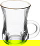 Max Al Saif Gallery glass tea set, gold line, 6 pieces - clear product image 2