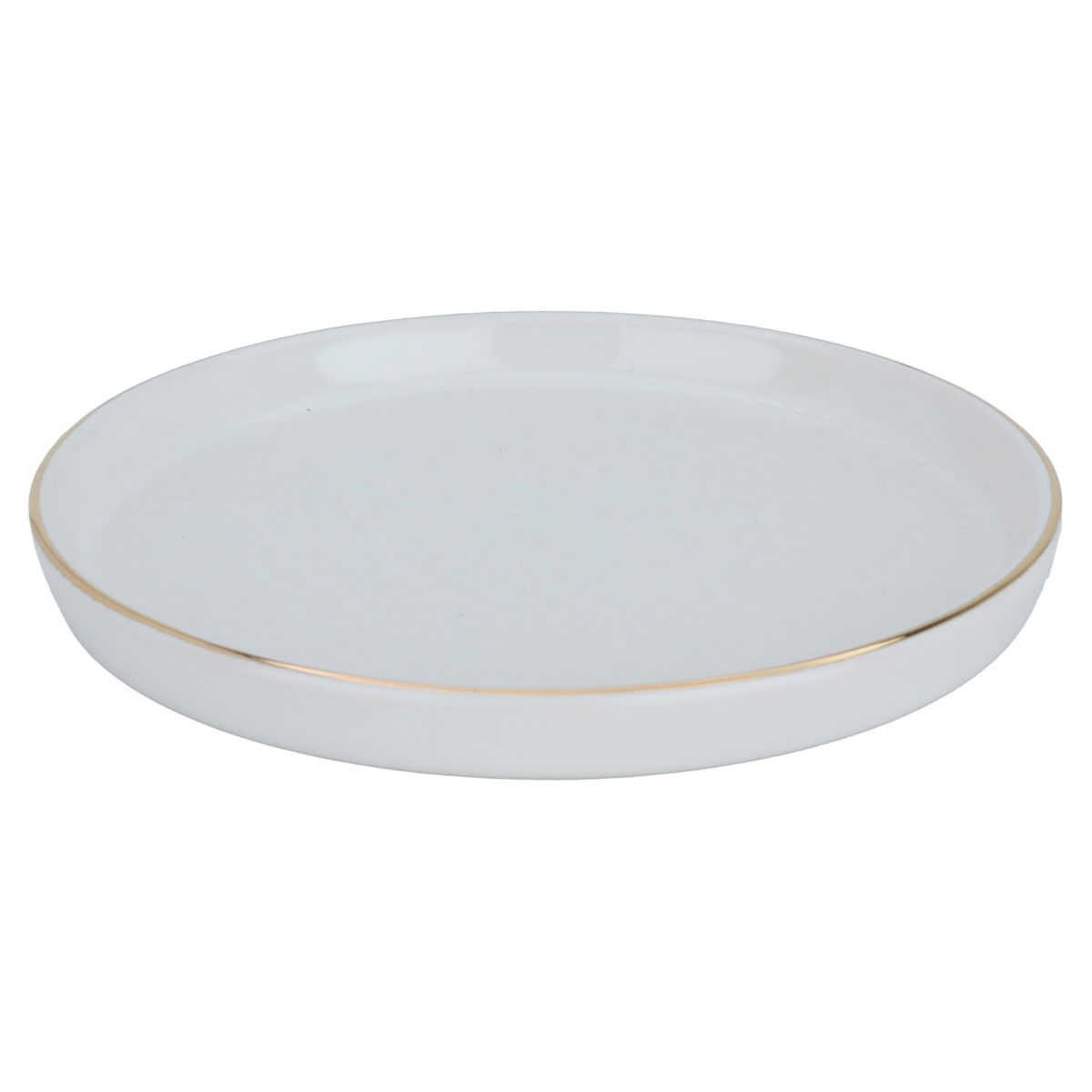 Al Saif Gallery porcelain serving plate, 15 cm, with a golden-white circular font product image