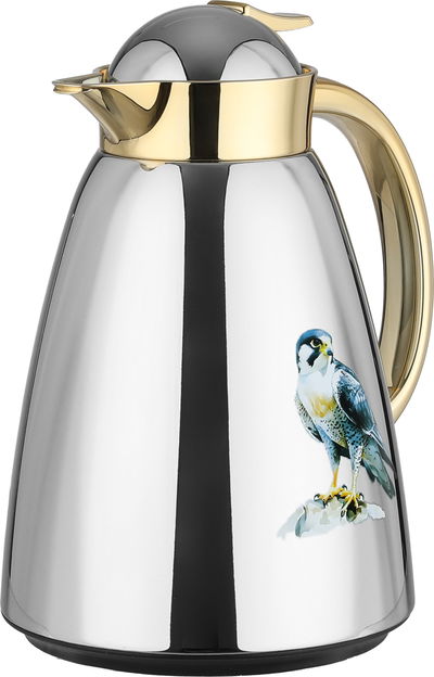 طقم ترامس سيف بلص، 0.7 / 1 لتر، خامة داخلية زجاج، غطاء ضغاط - فضي لامع ذهبي product image 4