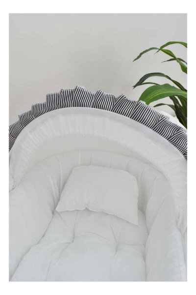 سرير موسى قابل للطي فان مومنت، 76×42×76 سم، حامل خشب - ابيض product image 3