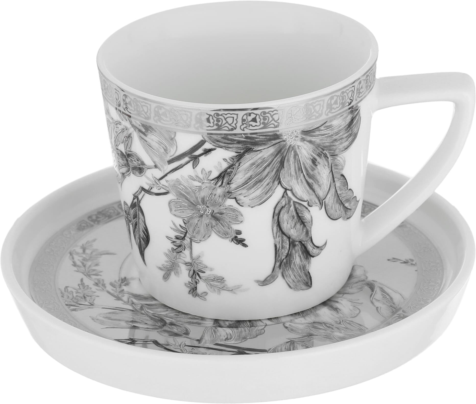 Al Saif Gallery porcelain coffee cup set, 12 pieces - white product image 2