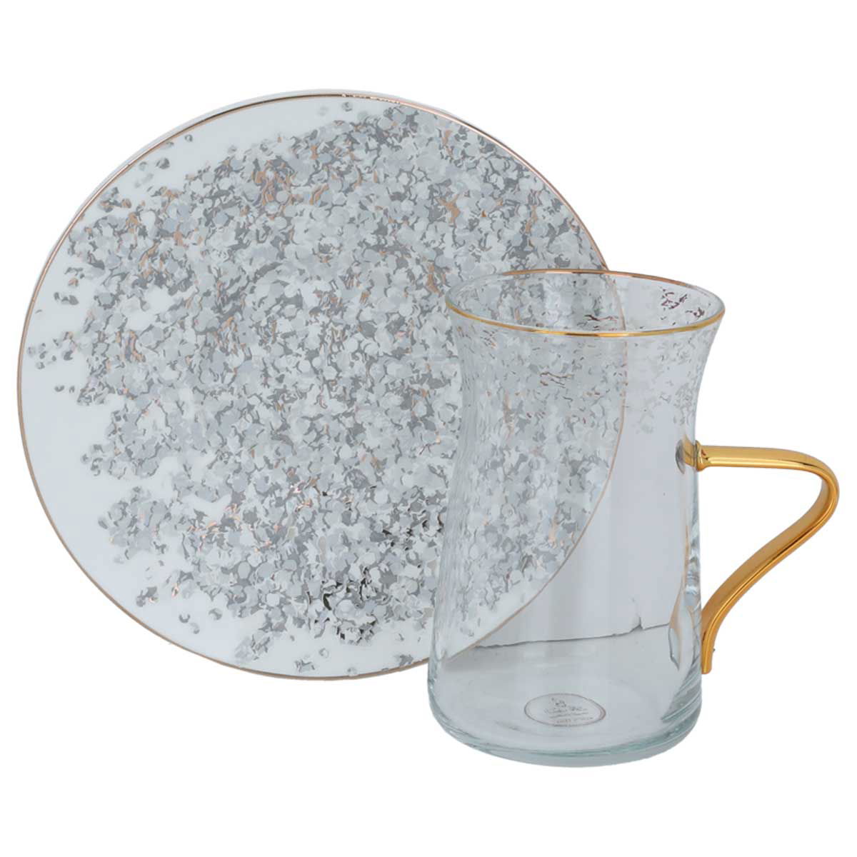 Al Saif Gallery Porcelain Tea Set, Saucer, 12 Pieces - White product image