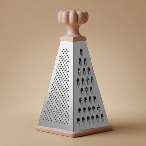 Al Saif Gallery Steel Grater, 11X11X23 Cm - Rose Silver product image