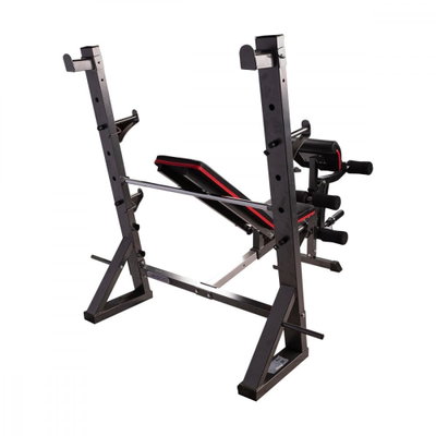 مقعد رفع اثقال متعدد الخامات هيلث كير، حتي وزن 120 كجم - اسود احمر product image 3