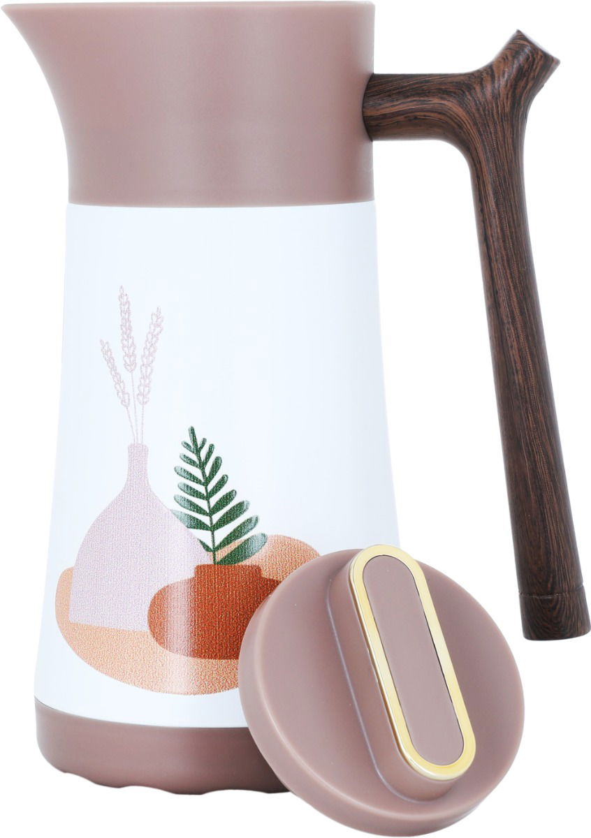Al Saif Gallery thermos, 0.35 litres, steel inner shell, steel outer shell - white and pink product image 3