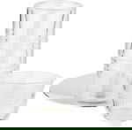 طقم تقديم شاي وقهوة زجاج واستيل السيف غاليري، 18 قطعة - شفاف فضي product image 1