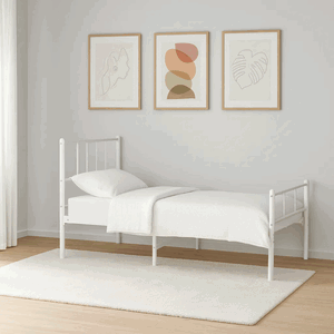 سرير حديد، 40×90×190 سم - أبيض product image 2