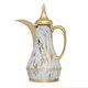 Al Saif Gallery Steel Thermos Set, 1/0.75 Liter, 2 Pieces - White Marble product image 4