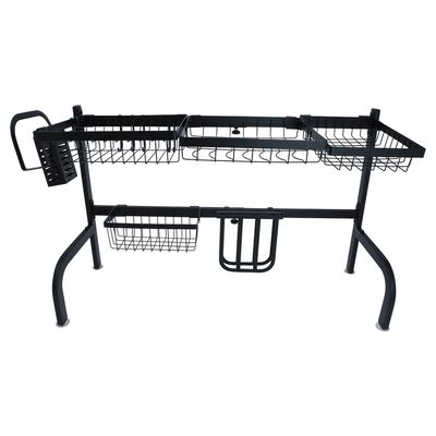 Al Saif Gallery steel dish stand, two levels - black product image 2