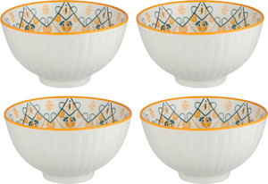 طقم زبادي بورسلان السيف غاليري، 11.5 سم، 4 قطع - متعدد الألوان product image