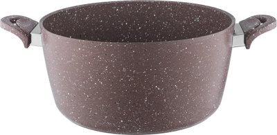 Saflon Granite Cooking Pot, 3.35 L, 22 cm, Lid - Dark Beige product image 2