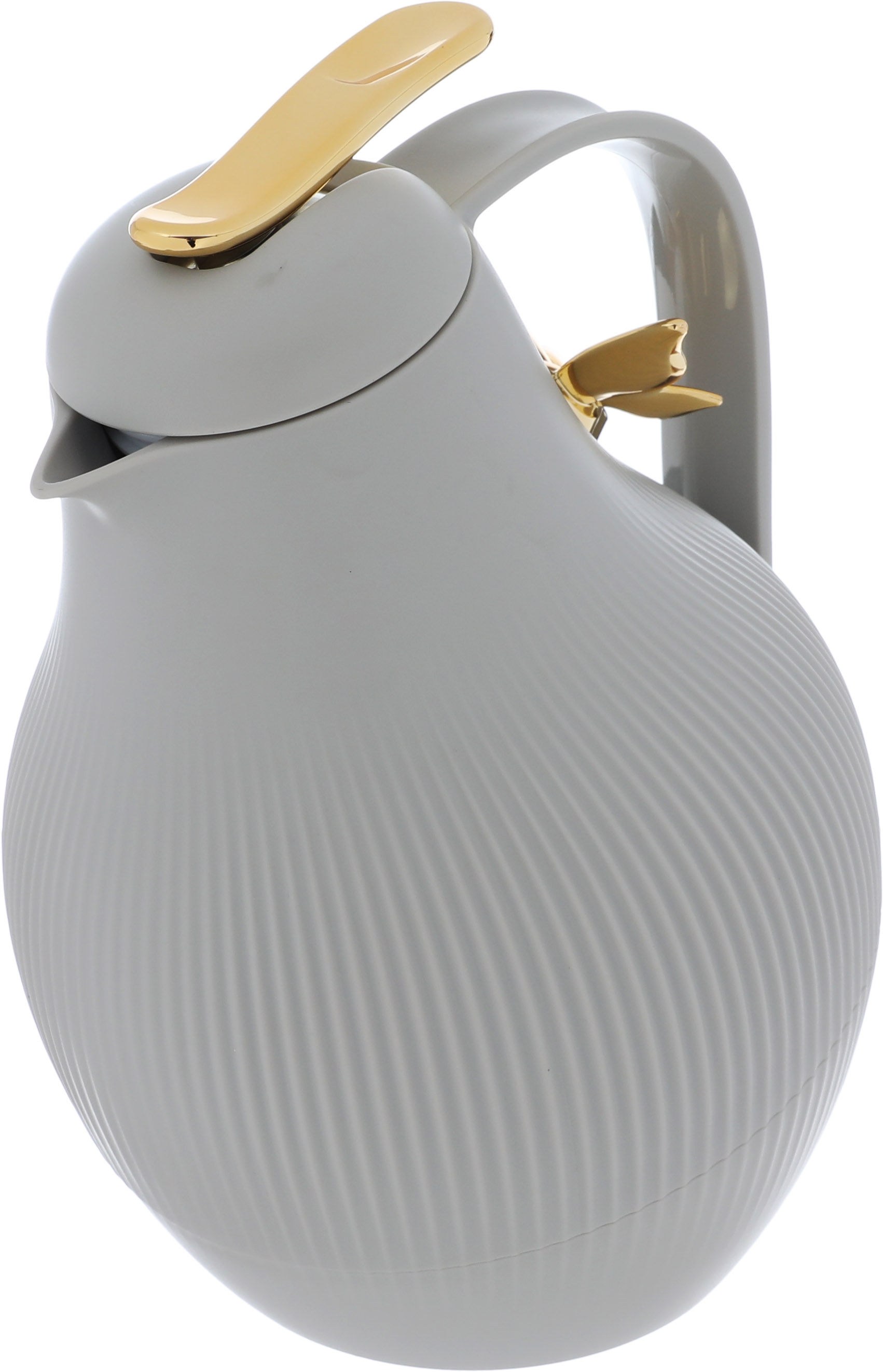 Al Saif Gallery Dora thermos, 1 liter, golden butterfly, thermal glass inner shell, plastic outer shell - gray product image 4