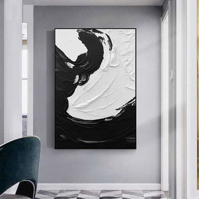 لوحة جدارية كانفس يدوي، 140×90 سم، اطار اسود - متعدد الالوان product image 3