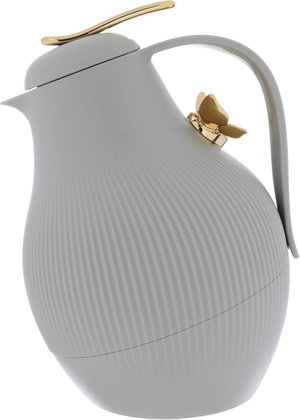 Al Saif Gallery Dora thermos, 1 liter, golden butterfly, thermal glass inner shell, plastic outer shell - gray product image 2