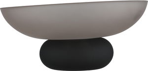 Al Saif Gallery Glass Dessert Plate, 26X26X12 Cm, With Base - Gray Black product image 2