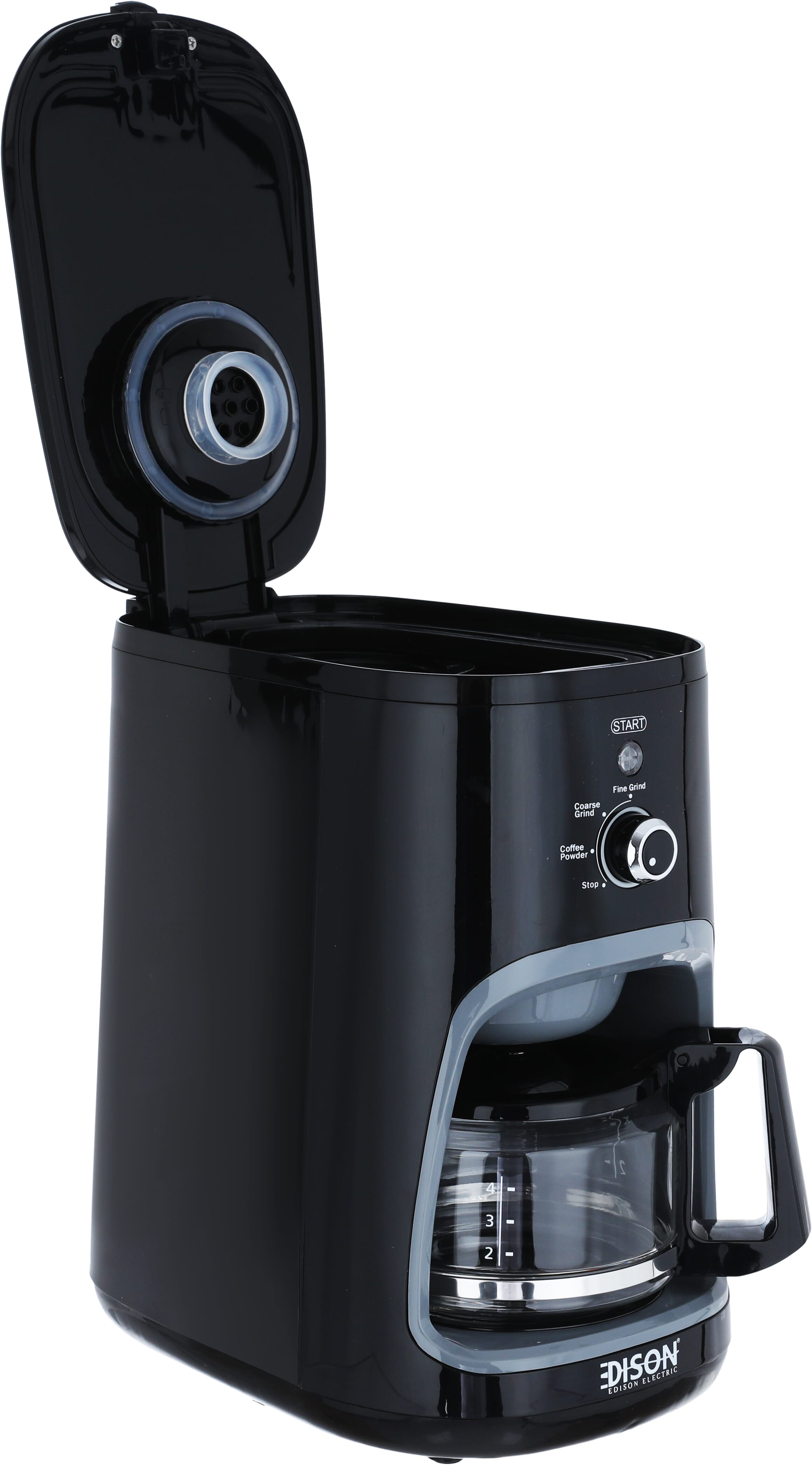 ماكينة قهوة و مطحنة إديسون، 900 واط، 36 جرام - اسود product image 3