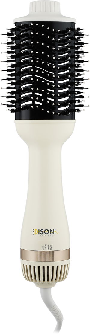 مصفف شعر إديسون، 1000 واط، 33.1x6x4.3 سم، 2.5 متر، 3 مستويات حرارة، سلك دوار 360 درجة، H9512 - كريمي أسود product image