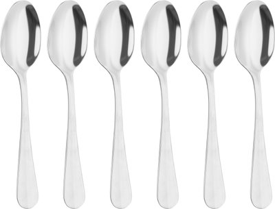 طقم ملاعق حلا ستانلس ستيل هوست لاين، 6 قطع، سادة - فضي product image 2