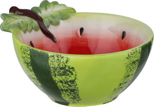 زبدية بورسلان السيف غاليري، 14.8x12.5x6.4 سم، شكل بطيخ - أحمر أخضر product image
