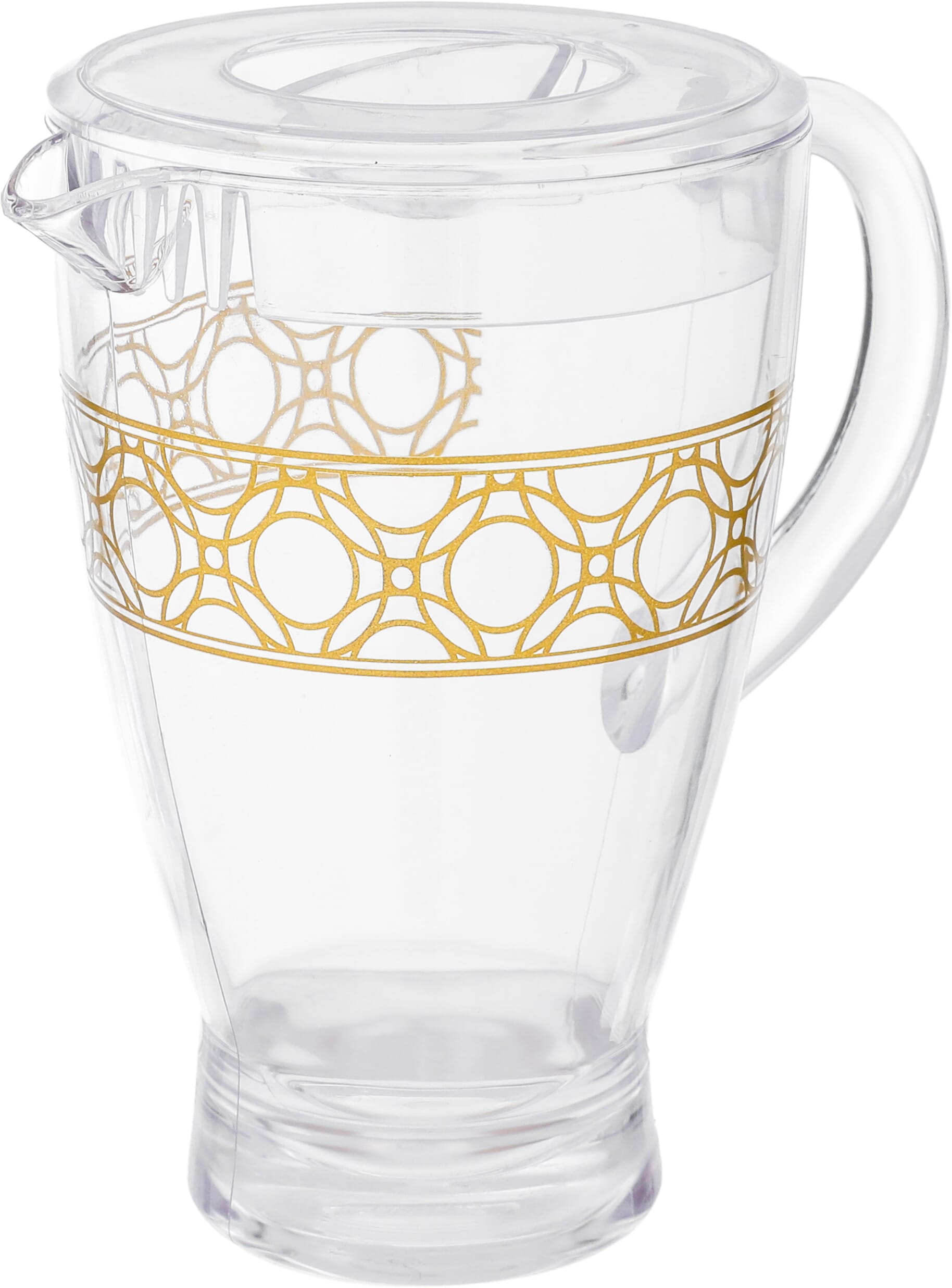 Al Saif Gallery plastic jig, 1 liter, golden embossed, with a clear lid product image 2