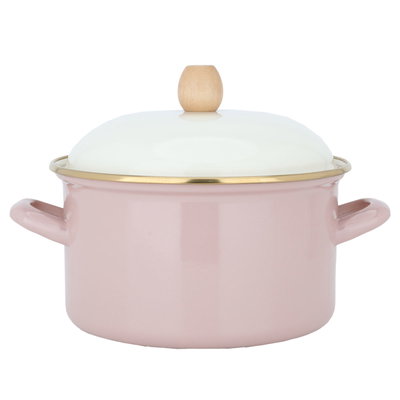 Al Saif Gallery Steel Cooking Pot, 20 cm - Pink Beige product image 2