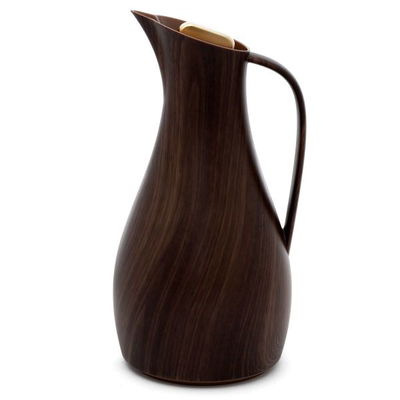 Al Saif Gallery Verona Elegance thermos, 1 litre, golden lid - dark wood product image 1