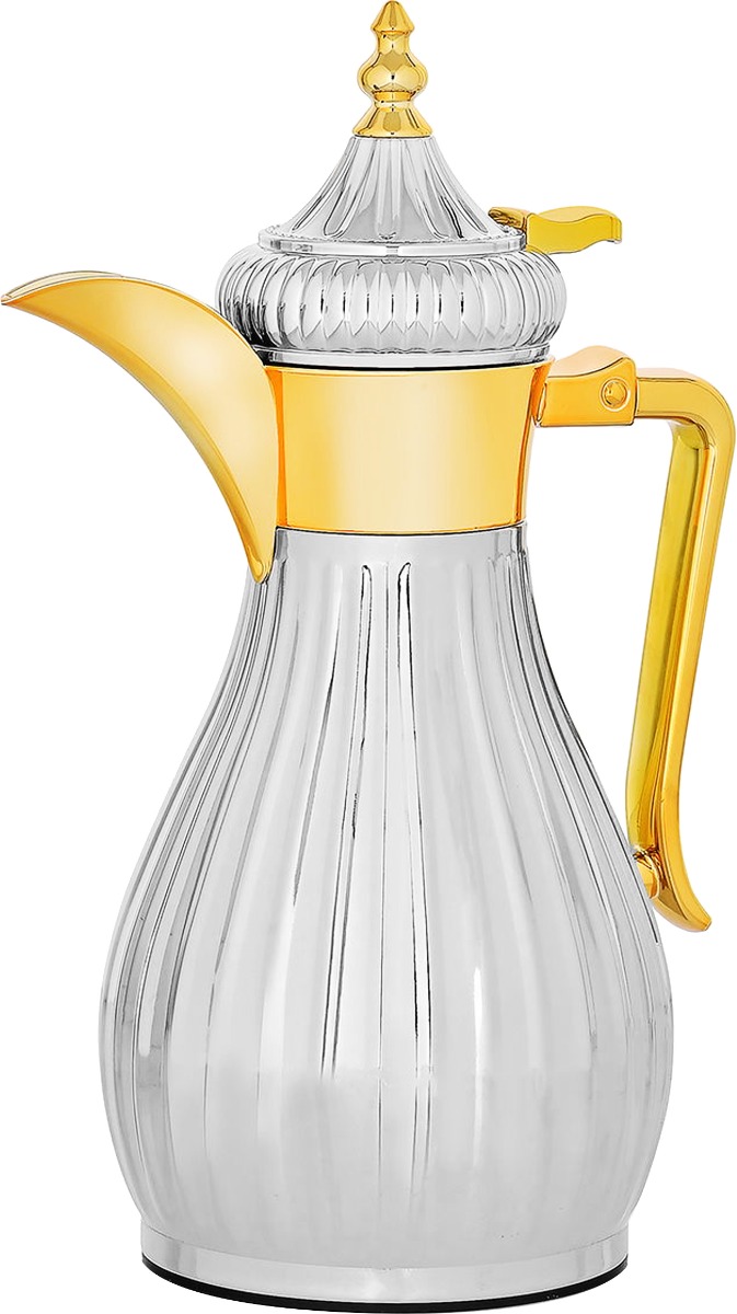 Al Saif Gallery Sulaiman Dallah Steel, 0.35 Liters - Golden Silver product image
