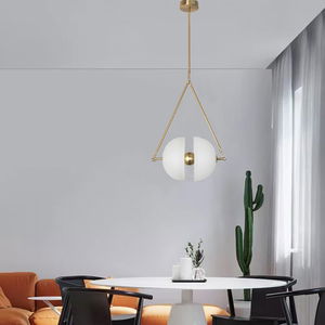 ثريا معلقة مودرن مشكاتي، 3000 كلفن، 120واط، ألومنيوم زجاج - نحاسي product image