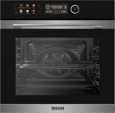 فرن كهربائي مدمج إديسون، 3200 واط، 75 لتر، 13 وظيفة، شاشة ديجيتال، BI75-13FT - فضي اسود product image 1