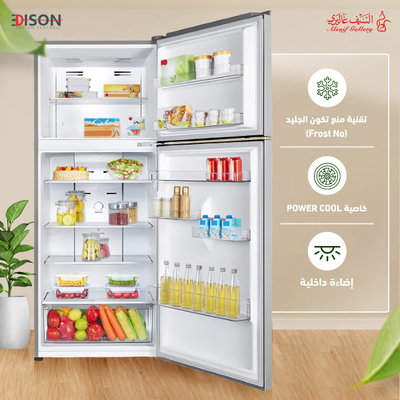 Edison refrigerator, 466 litres, 16.4 feet, 2 doors - silver product image 5