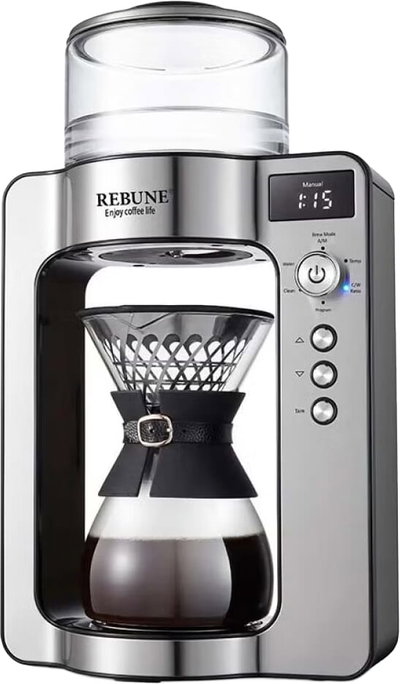 ماكينة تنقيط القهوة العربية ريبون، 1500 واط، 1 لتر، شاشة LCD، RE-6-027 - فضي product image 1