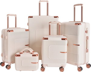 Limra ABS Luggage Set, 5 Sizes, 4 Wheels, 360 Degree Rotating, LMA-1637 - Beige product image
