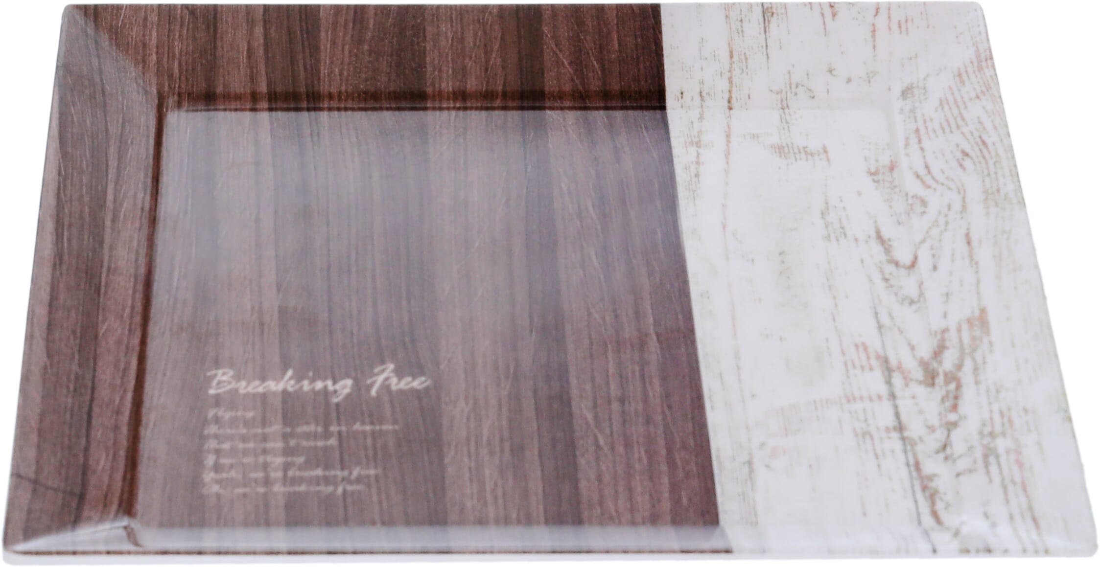 صينية تقديم بلاستيك السيف غاليري، 23×23×3 سم، مربع- أبيض بني product image