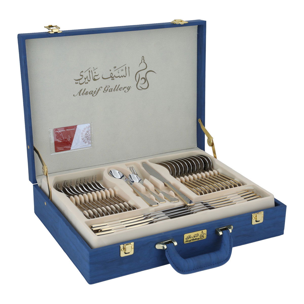 شنطة ادوات مائدة استيل السيف غاليري، 72 قطعة - فضي product image
