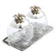 Al Saif Gallery glass sugar set, 5 pieces, with a stainless steel lid and top - clear and silver product image 2