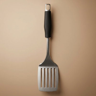 ملعقة خدمة استيل السيف غاليري، بيد سيليكون - فضي product image 1