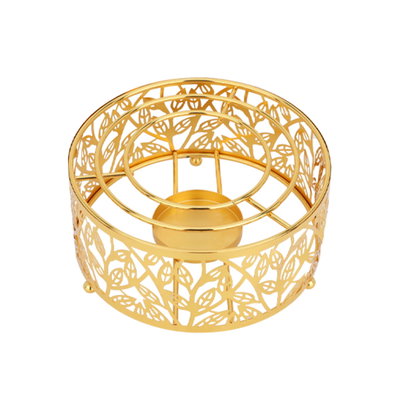 Al Saif Gallery steel heating base, 14 x 14 x 7 cm, round - gold product image 2