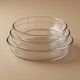 طقم صينية زجاج بايركس السيف غاليري، 3 حبات - شفاف product image 1
