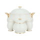 طقم سفرة بورسلان السيف غاليري، خط ذهبي، 60 قطعة - أبيض product image 2
